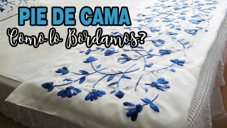 Elegancia en la Decoración de Cama con Bordado a Mano